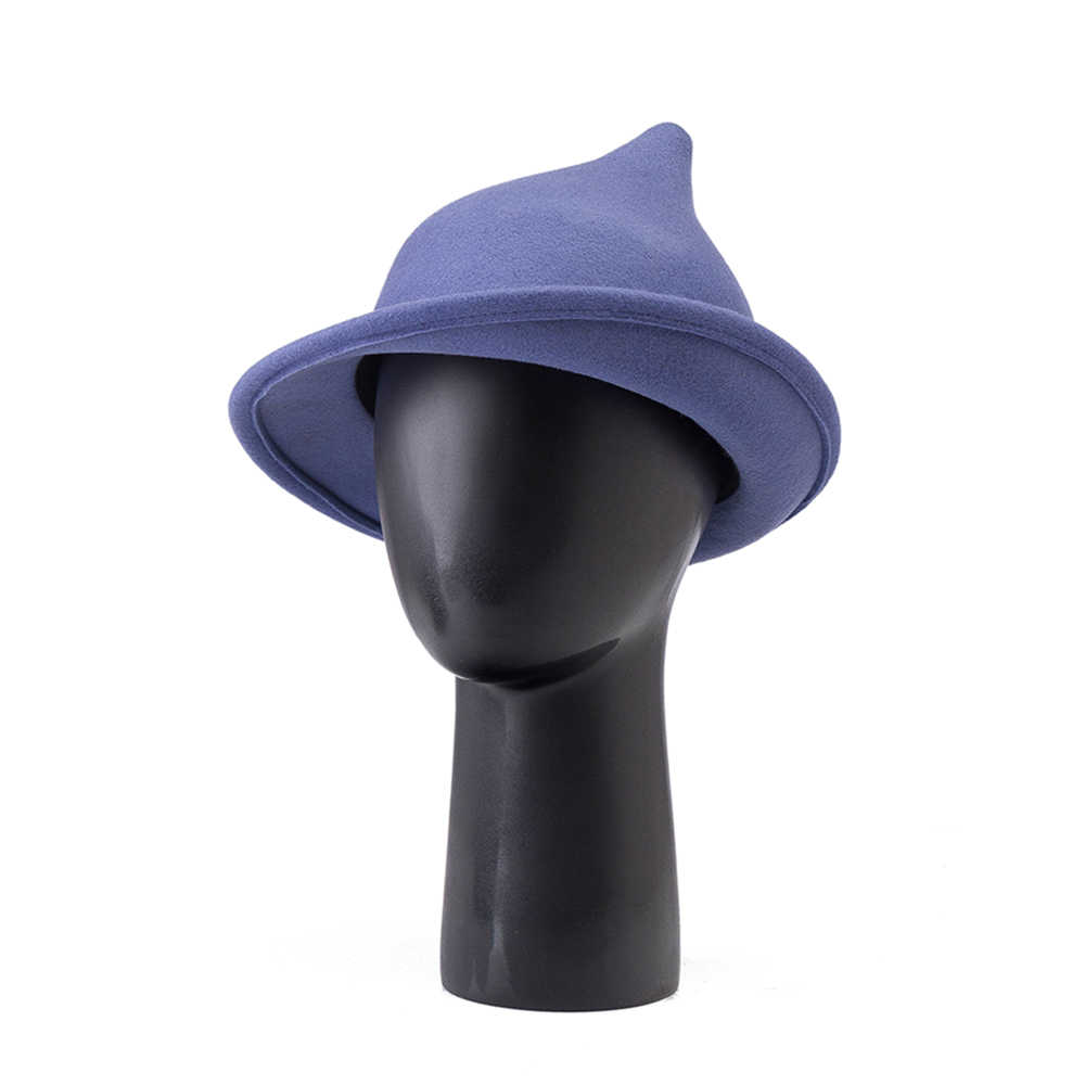 Fedora Hat Wool - Topi Penyihir Runcing Wol 100% Penyihir