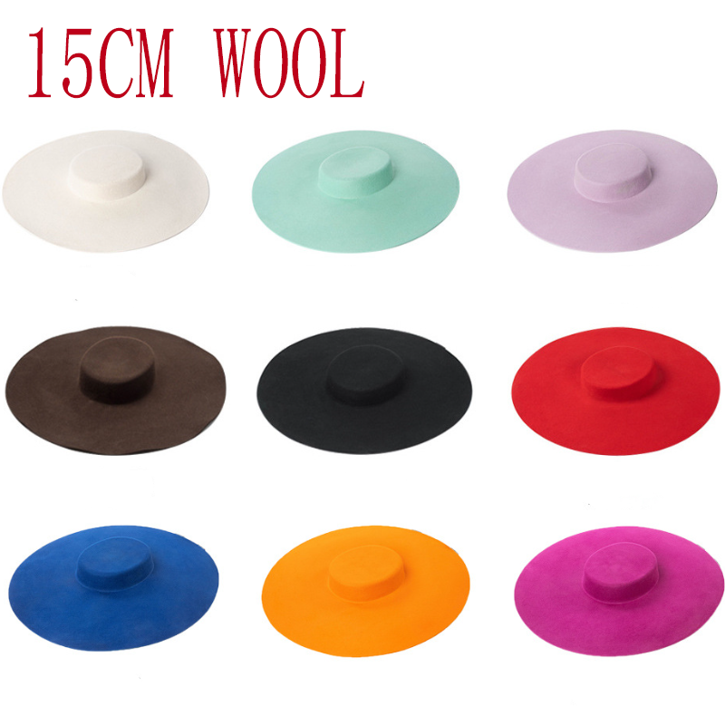 Fedora Hat Wool - Topi fedora wanita formal warna hitam,