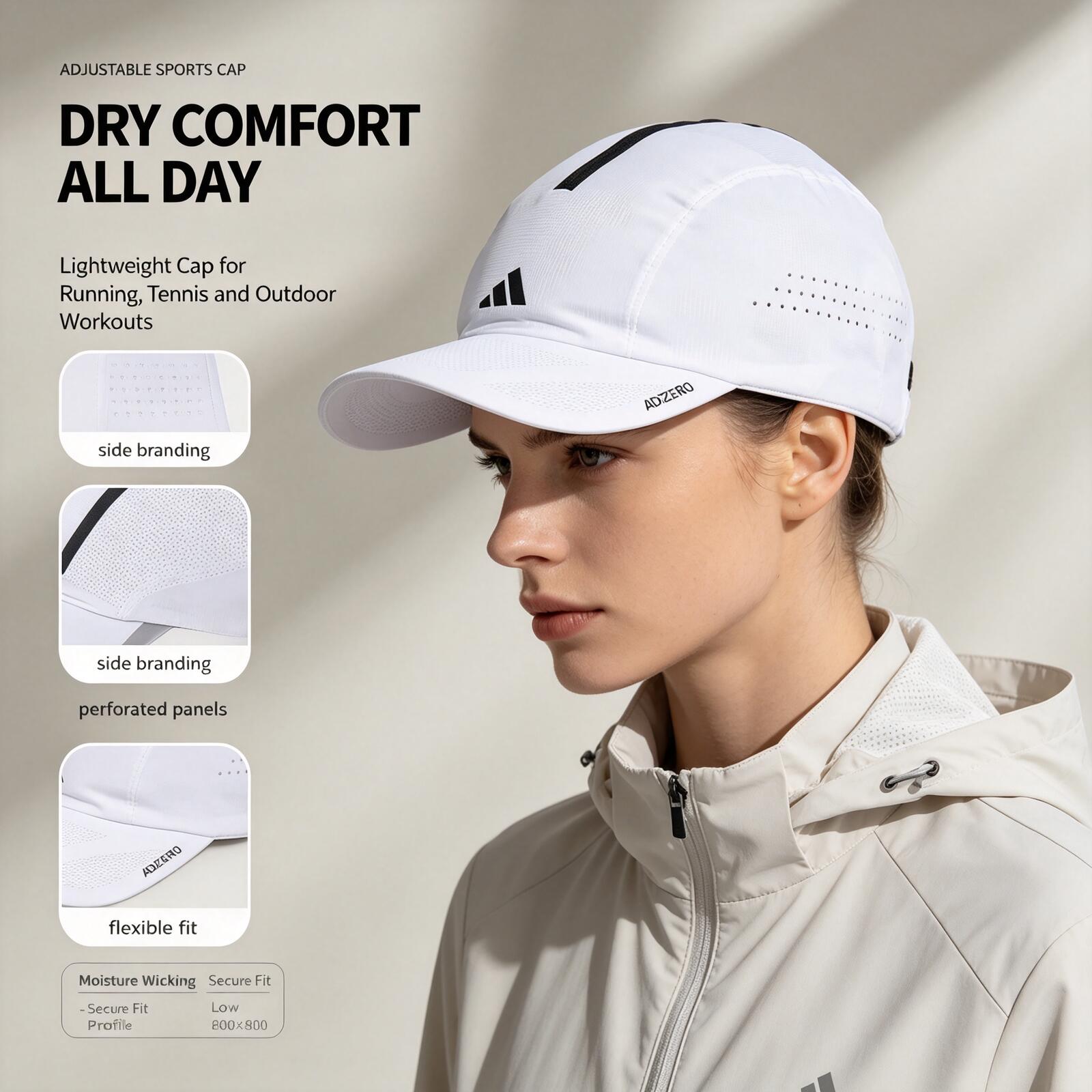 Topi Lari Adidas Putih Ringan  - Running Cap Lightweight ulasan dan harga