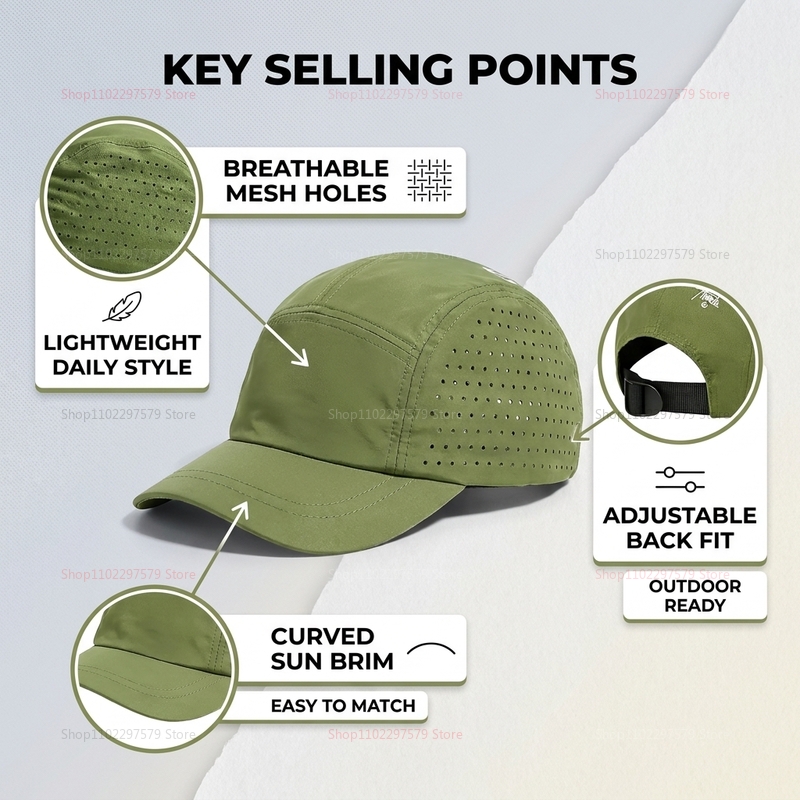 Topi Bisbol Jaring Cepat Kerin - Running Cap Lightweight ulasan dan harga