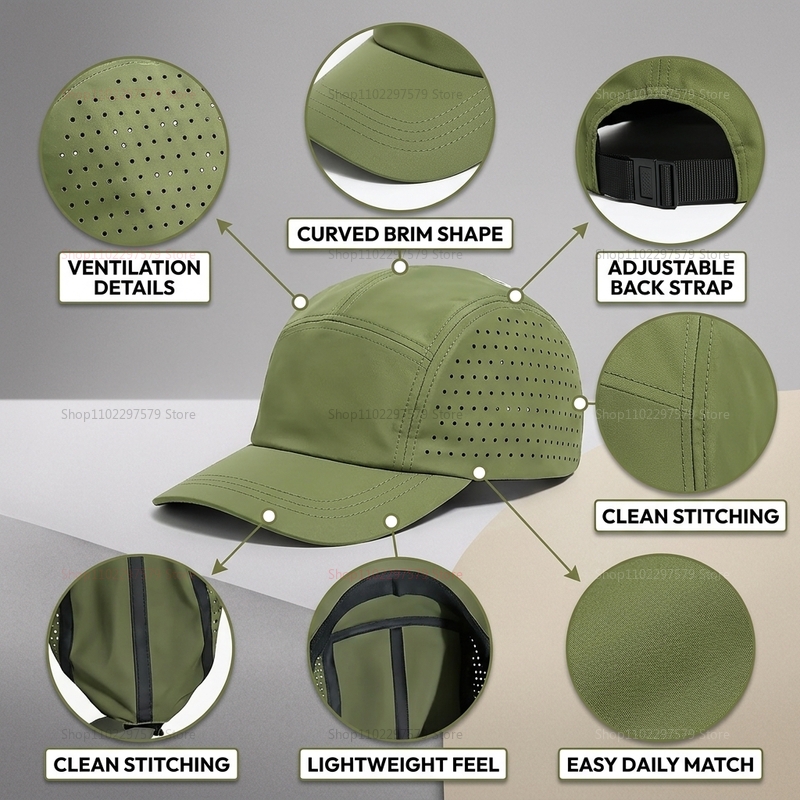 Topi Bisbol Jaring Cepat Kerin - Running Cap Lightweight ulasan dan harga