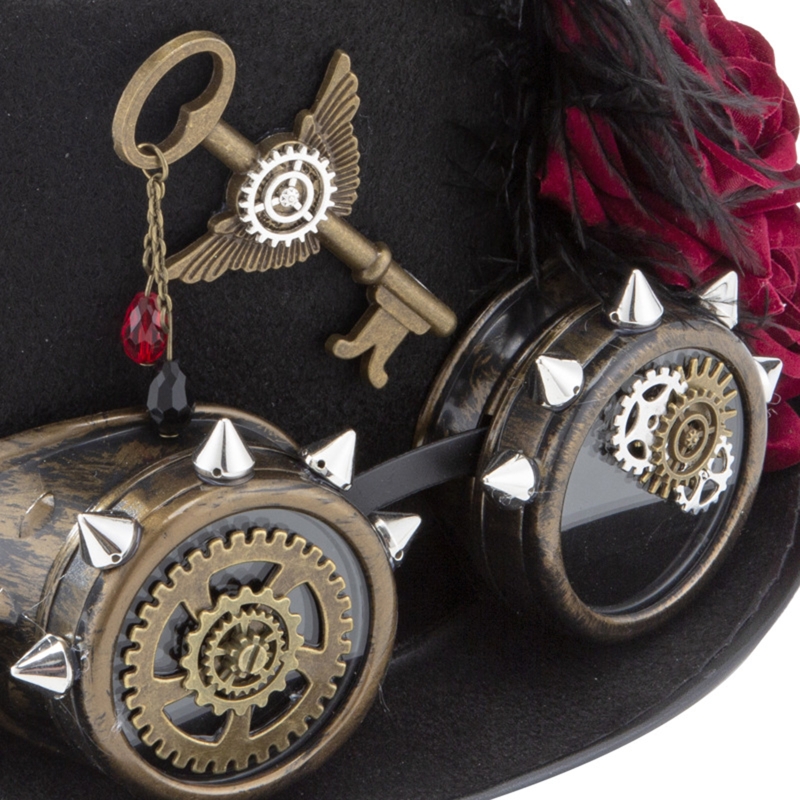 Y166 Topi Steampunk Antik Topi - Fedora Hat Wool ulasan dan harga