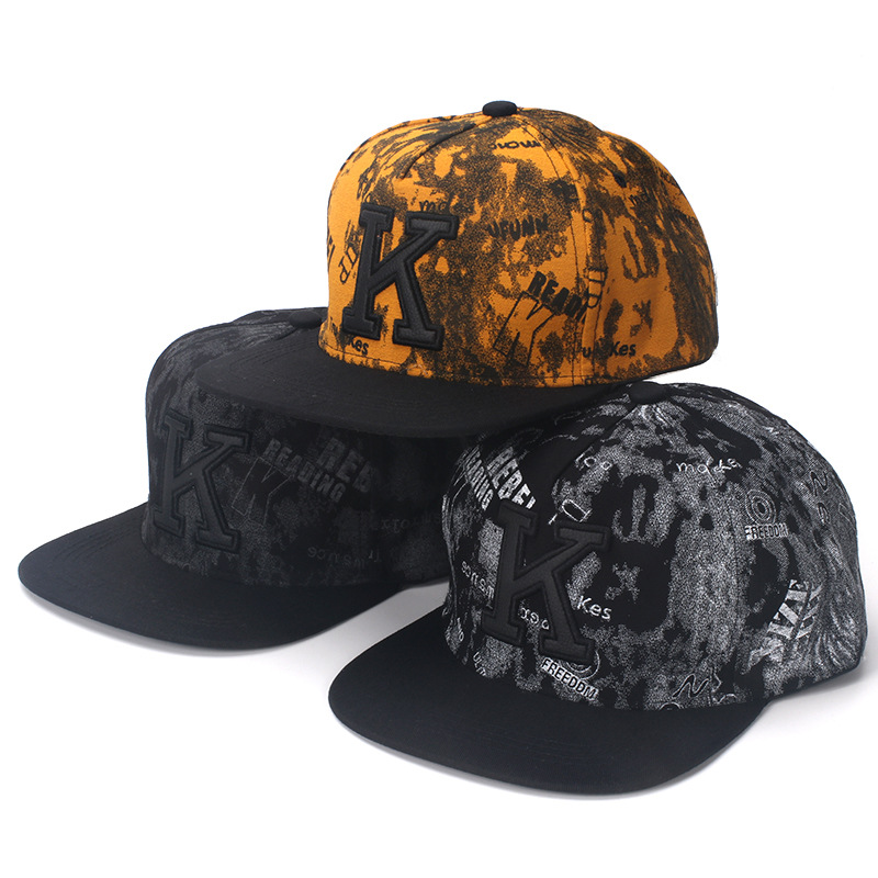 K huruf Hip Hop topi bisbol un - Snapback Hat Flat ulasan dan harga